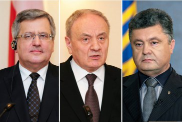 Liderii Moldovei, Poloniei și Ucrainei și-au împărtășit ieri la Chișinău îngrijorările față de politica Rusiei în estul separatist al Ucrainei