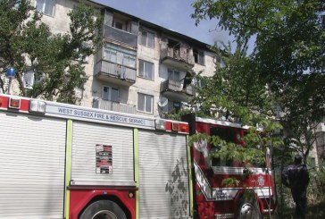 Un apartament cuprins de flăcări a pus în pericol un bloc cu 5 etaje din Orhei VIDEO