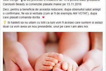 O orheiancă-antreprenoare oferă recompensă pentru cei care merg la vot