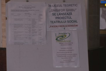 La Liceul ”O.Ghibu” din Orhei a fost lansat proiectul unui teatru social VIDEO