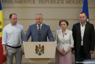 Președintele Dodon cheamă cetățenii la un marș pașnic în susținerea noii guvernări