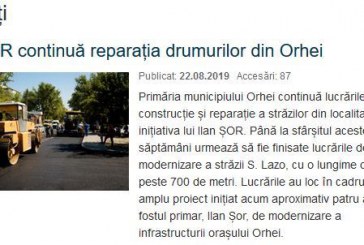 Primăria Orhei continuă să facă PR pe bani publici pentru fugarul Șor și partidul său. Apoi se răzgândește