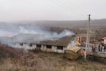 Incendiu la un depozit de cărbuni din Camencea, Orhei