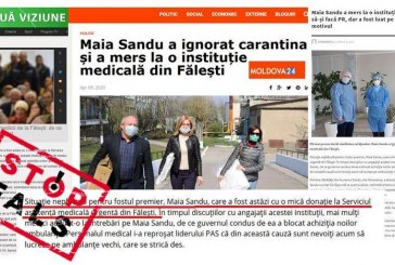 FALS: Maia Sandu „luată pe sus” de medicii de la Fălești