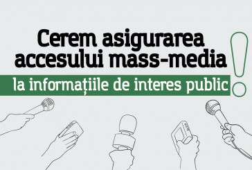 Petiția Celulei de criză a jurnaliștilor: „Cerem asigurarea accesului mass-media la informațiile de interes public!”
