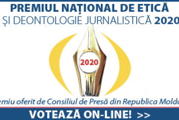 Premiul Naţional de Etică şi Deontologie Jurnalistică 2020: candidează 11 redacții și 9 jurnaliști/jurnaliste
