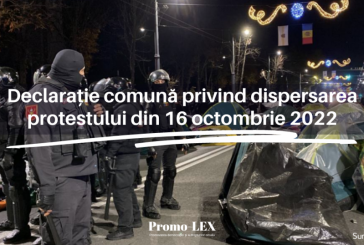 Mai multe ONG-uri condamnă dispersarea de către forțele de ordine a protestului desfășurat în fața Parlamentului